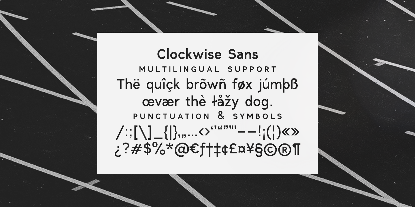 Beispiel einer Clockwise-Schriftart #8